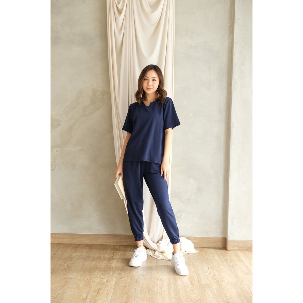 Furry Set Pakaian Wanita ( poodle, corgi & polos )-Navy