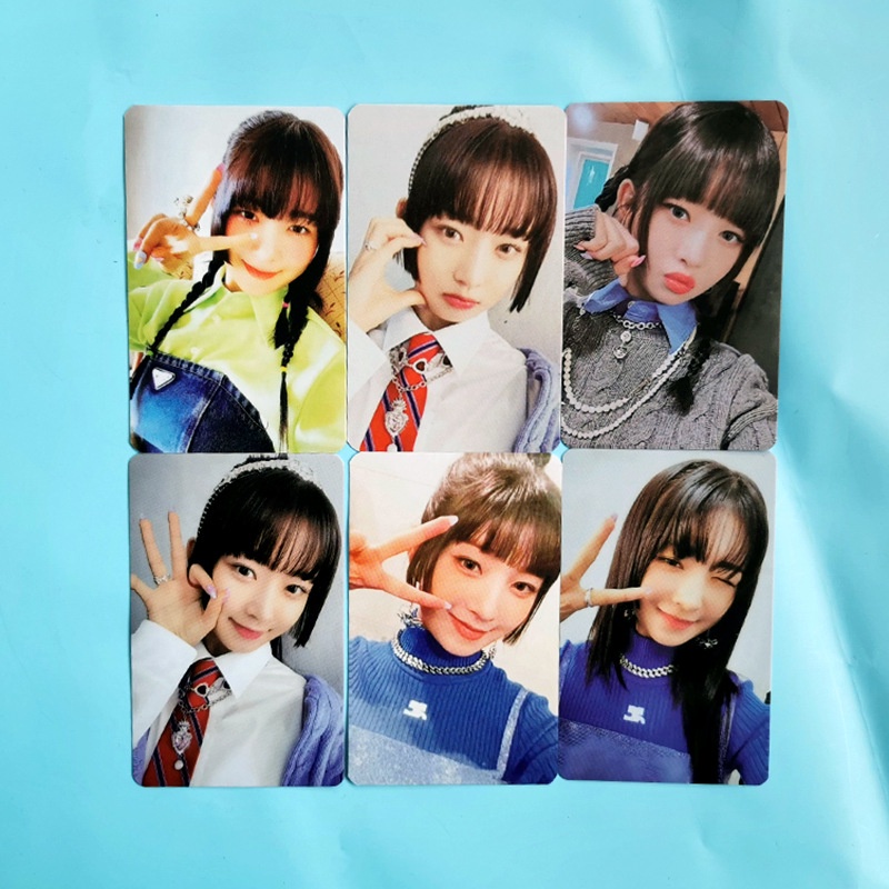 6pcs / set Kartu Foto Desain LOVE DIVE Album GAEUL YUJIN Ukuran Kecil