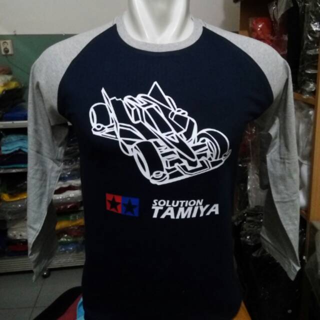Tamiya kaos Baju T-shirt raglan (free custom nama) custom desain