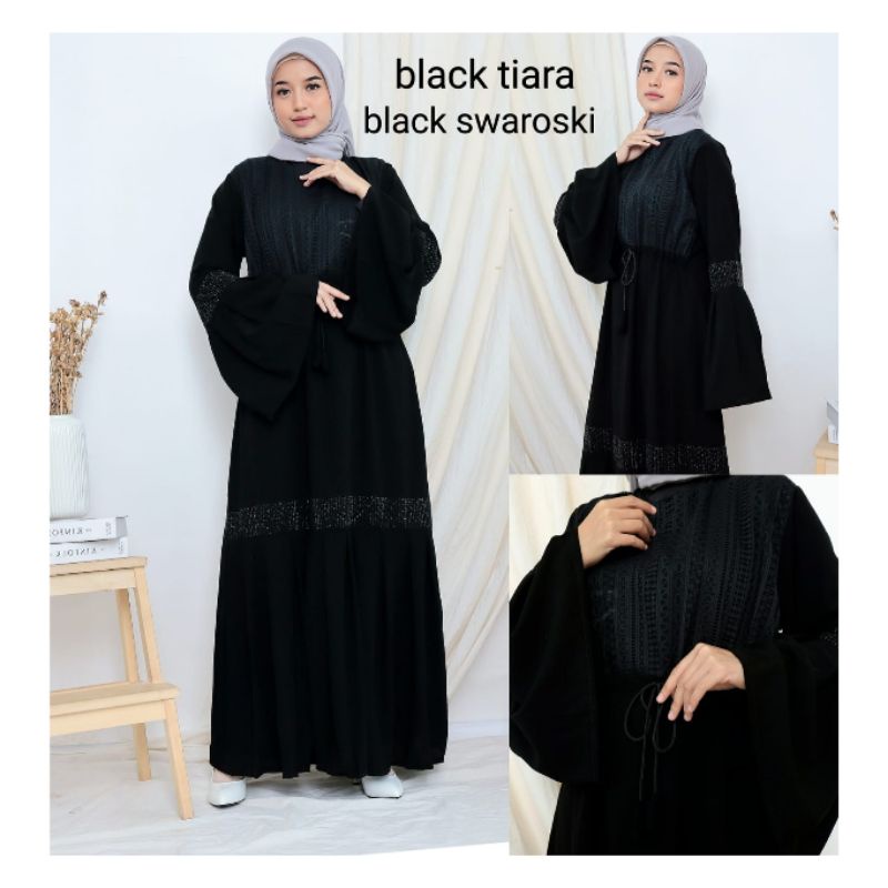 Abaya Saudi Abaya Black Tiara  / Gamis Hitam / Dress Hitam / Gamis Arab / Abaya Arab