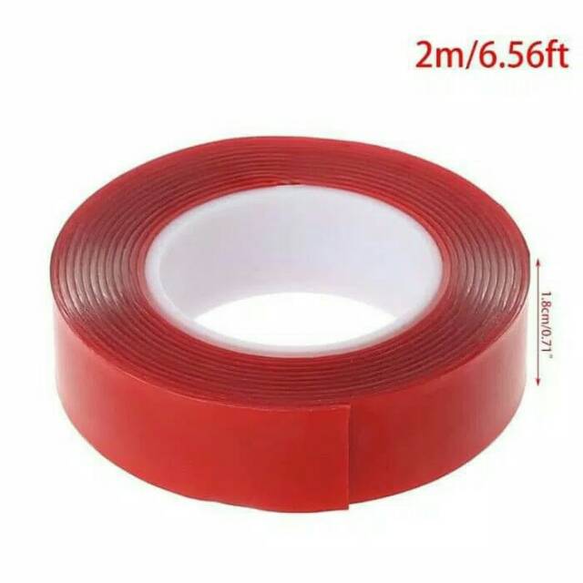 Doubletape 10 Mm Transparan Bening Gel Dua Sisi Doble Tape Perekat Selotip Ganda Mobil