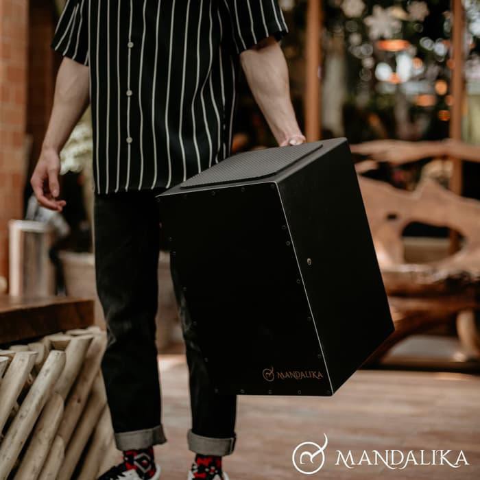 CAJON AKUSTIK KAJON MANDALIKA ORIGINAL HITAM / DRUMBOX