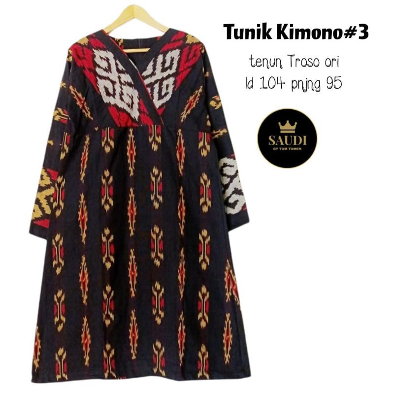 Tunik kimono tenun troso