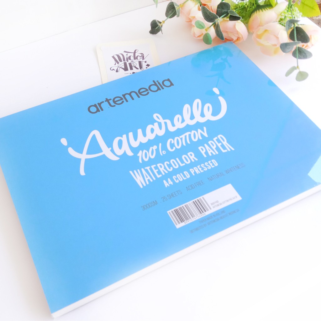 

Artemedia Aquarelle Kertas Cat Air A4 300gsm 25 lembar Watercolour Pad