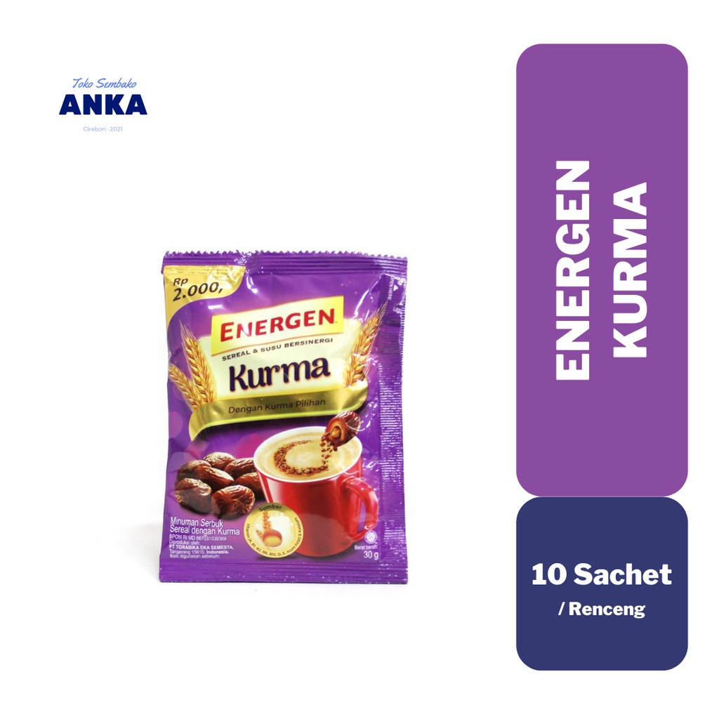 

Energen Sereal Susu Kurma Sachet 10 x 30gram (HARGA UNTUK 1 RENTENG)