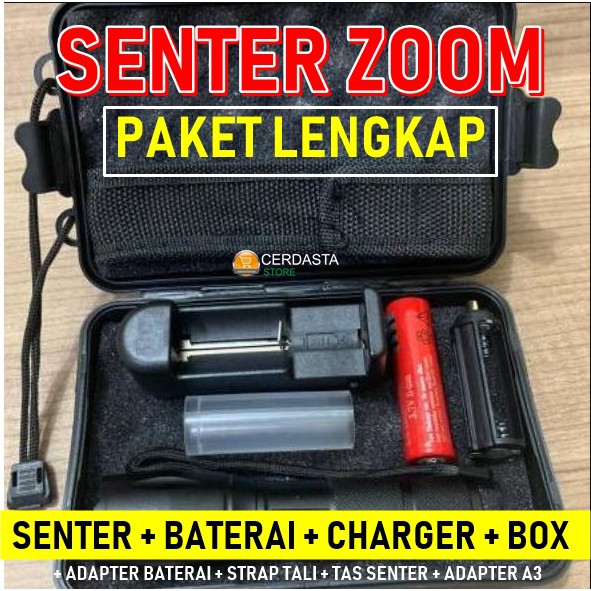 [ BAYAR DITEMPAT ] Senter LED Tactical Cree XM-L L2