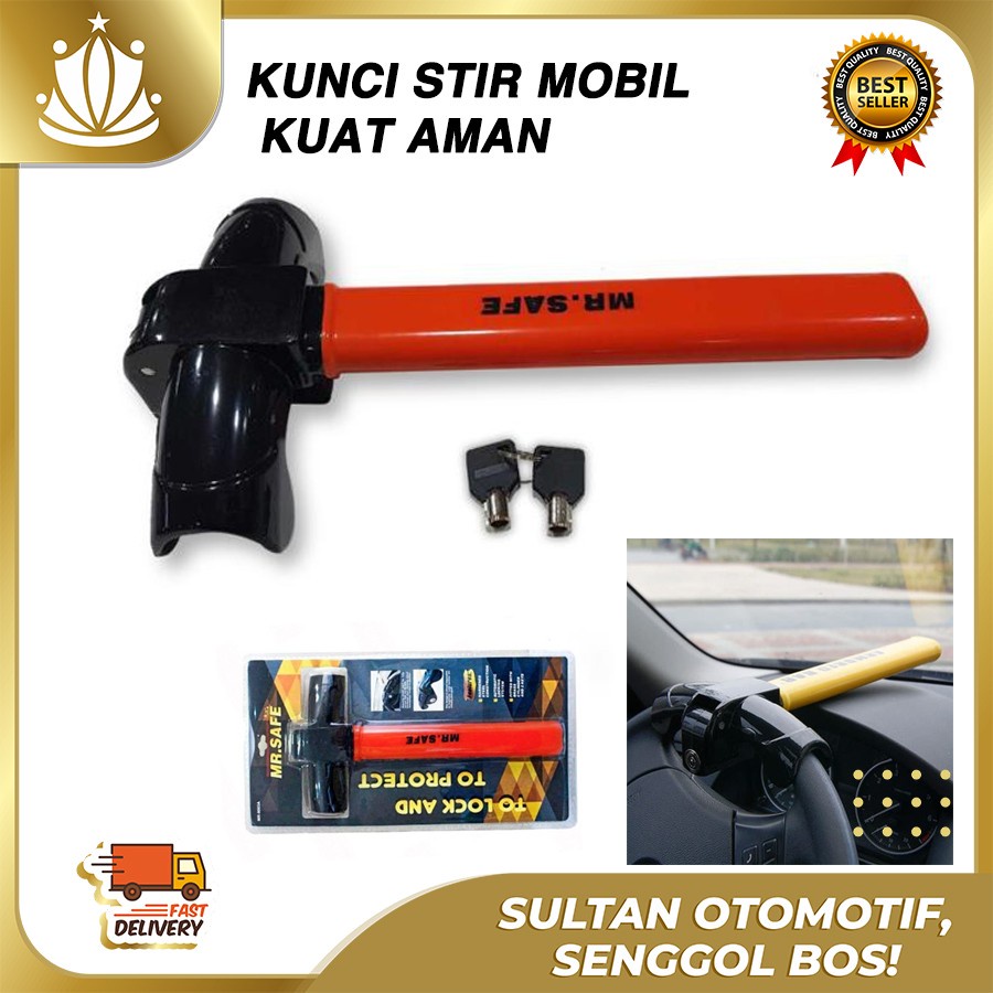 Kunci Stir Pengaman Mobil T Armored Bar Original