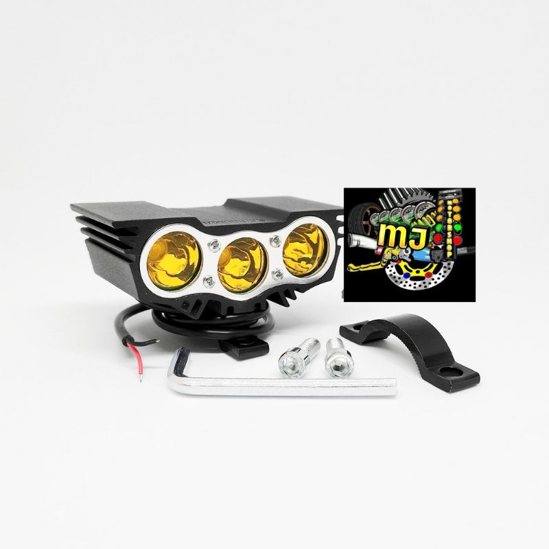 LAMPU SOROT 3 MATA BATMAN/LAMPU TEMBAK 3 MATA BATMAN WHITE/YELLOW