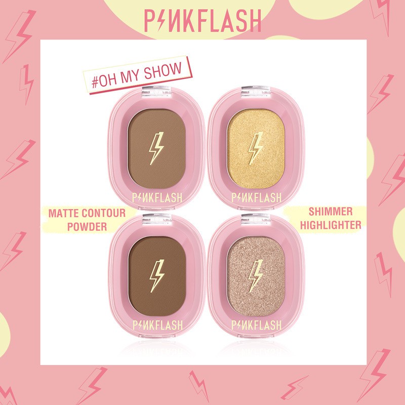 BPOM ORIGINAL PINKFLASH OHMYSHOW HIGHLIGHTER CONTOUR SOFT SMOOTH NATURALLY SHIMMER PF - F02