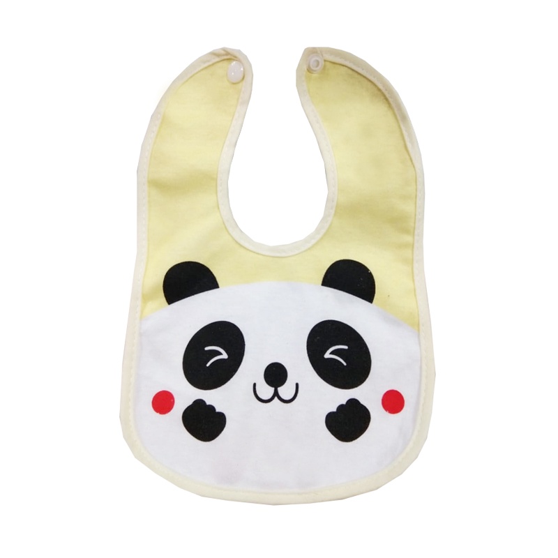 CELEMEK BAYI Bib Slabber Tatak iler Apron Alas Makan Slaber Bayi Lucu Panda Cat WATERPROOF MPASI