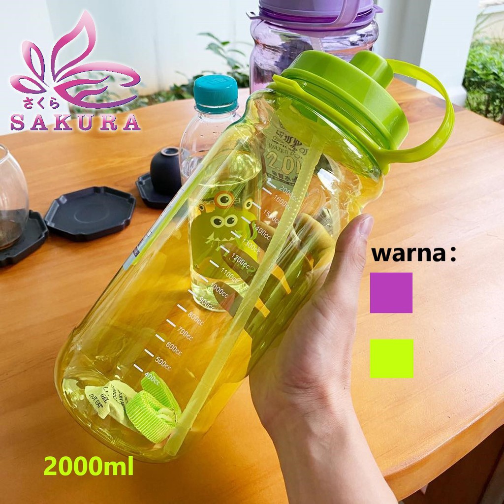  Botol  Minum JUMBO 2 LITER  BZ 222 Tempat Air  Minum 2000 