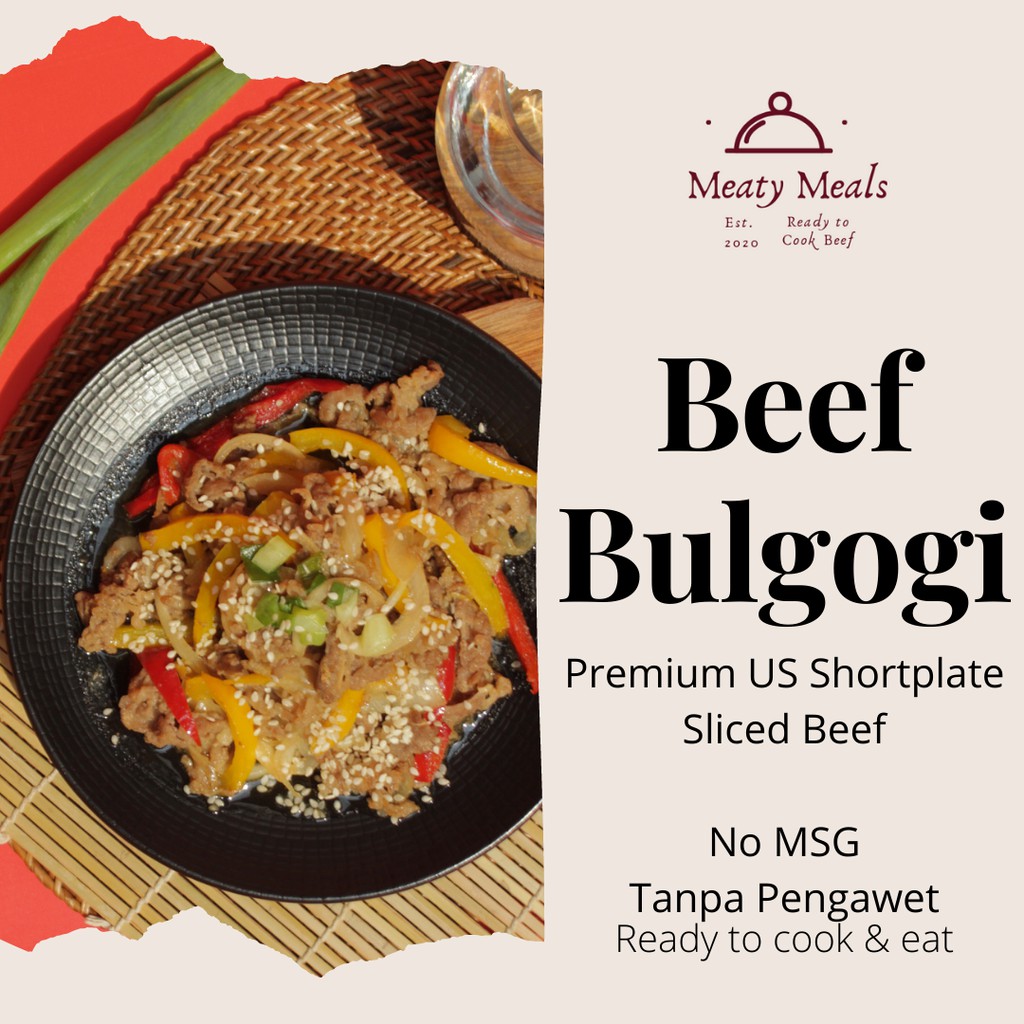 

DAGING SAPI BULGOGI / BULGOGI MARINATED US SLICED BEEF PREMIUM 100 GR