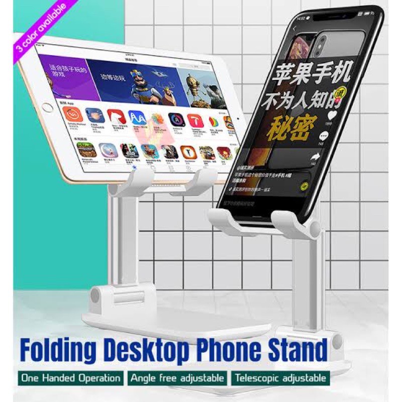 HOLDER HP FOLDING DESKTOP PHONE STAND HD23 DUDUKAN HP UNIVERSAL SEMUA HP