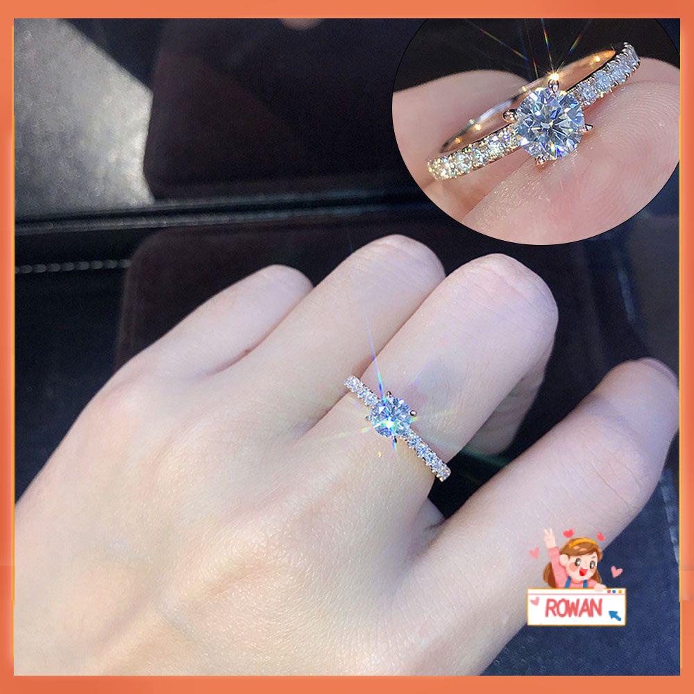 Cincin Kristal Zircon Desain Cakar Untuk Wanita