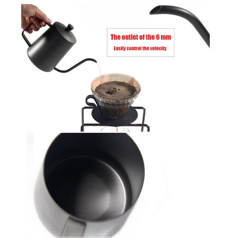 Bisa COD Teko Pitcher Kopi Teh Hand Drip Kettle Cup Stainless Steel 350ml - One Two Cups ZM00102