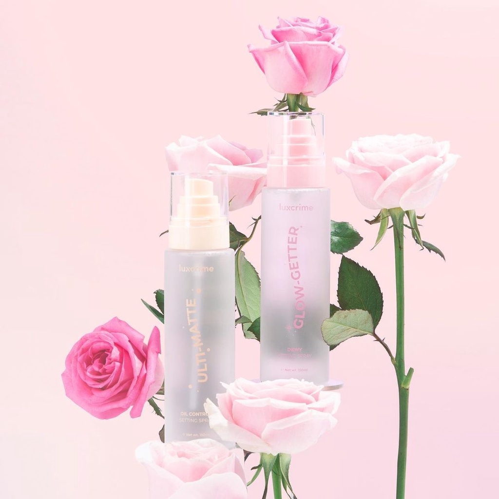 Luxcrime Glow-Getter Dewy Setting Spray | Luxcrime Ulti-Matte Oil Control Setting Spray