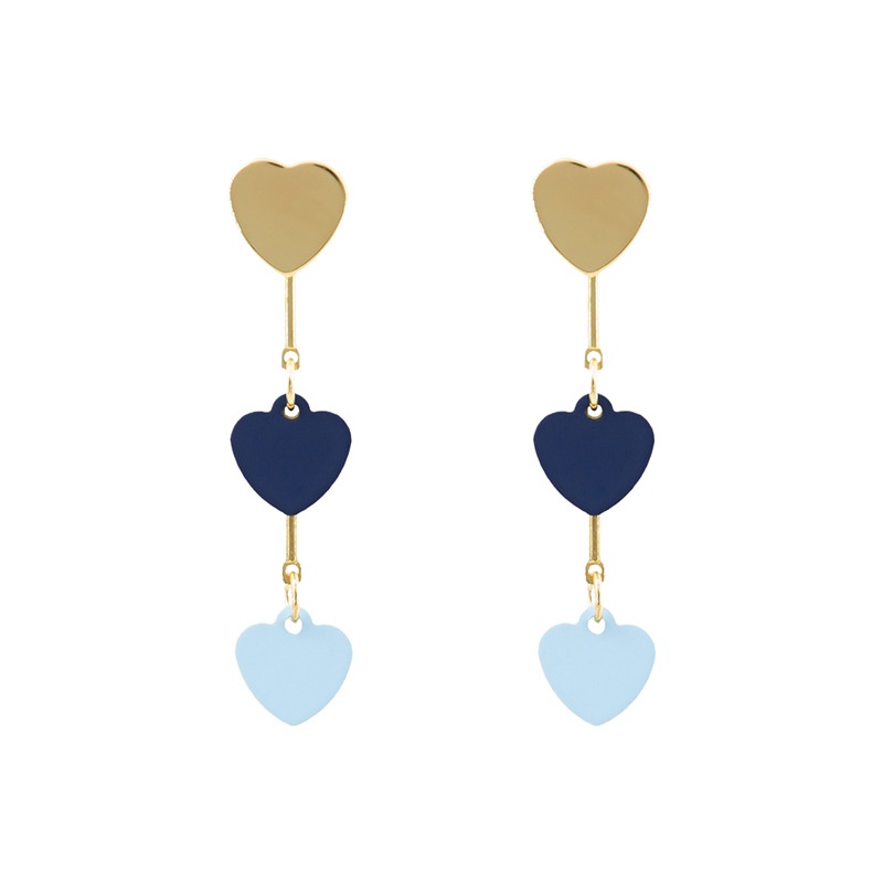 Anting Tusuk Bentuk Hati Bahan S925 silver