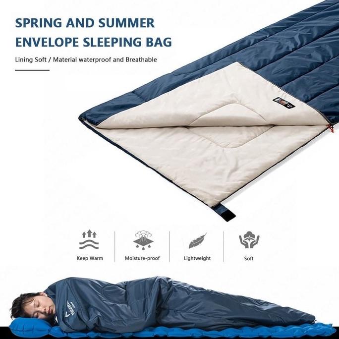 SLEEPING BAG TUREHIKE H150 ENVELOPE COTTON STANDARD NH19S015-D - HIJAU SDF635456C
