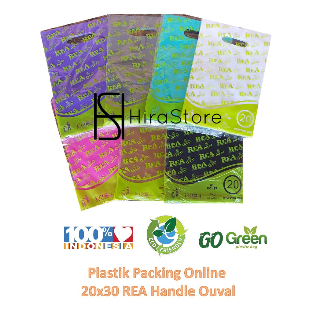 Plastik packing olshop 20x30 HD isi 100 lembar merk REA packing online
