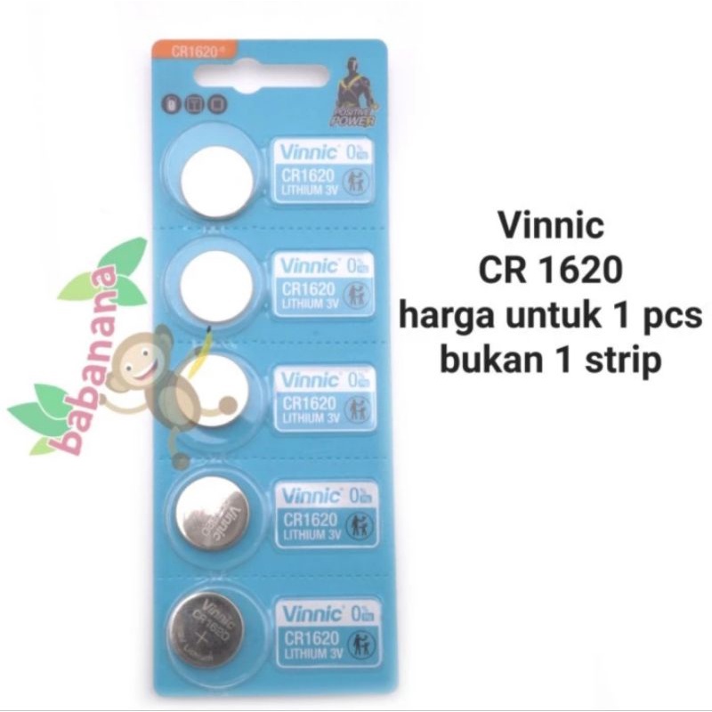 Baterai Vinnic CR 1620 battery kancing button remote jam