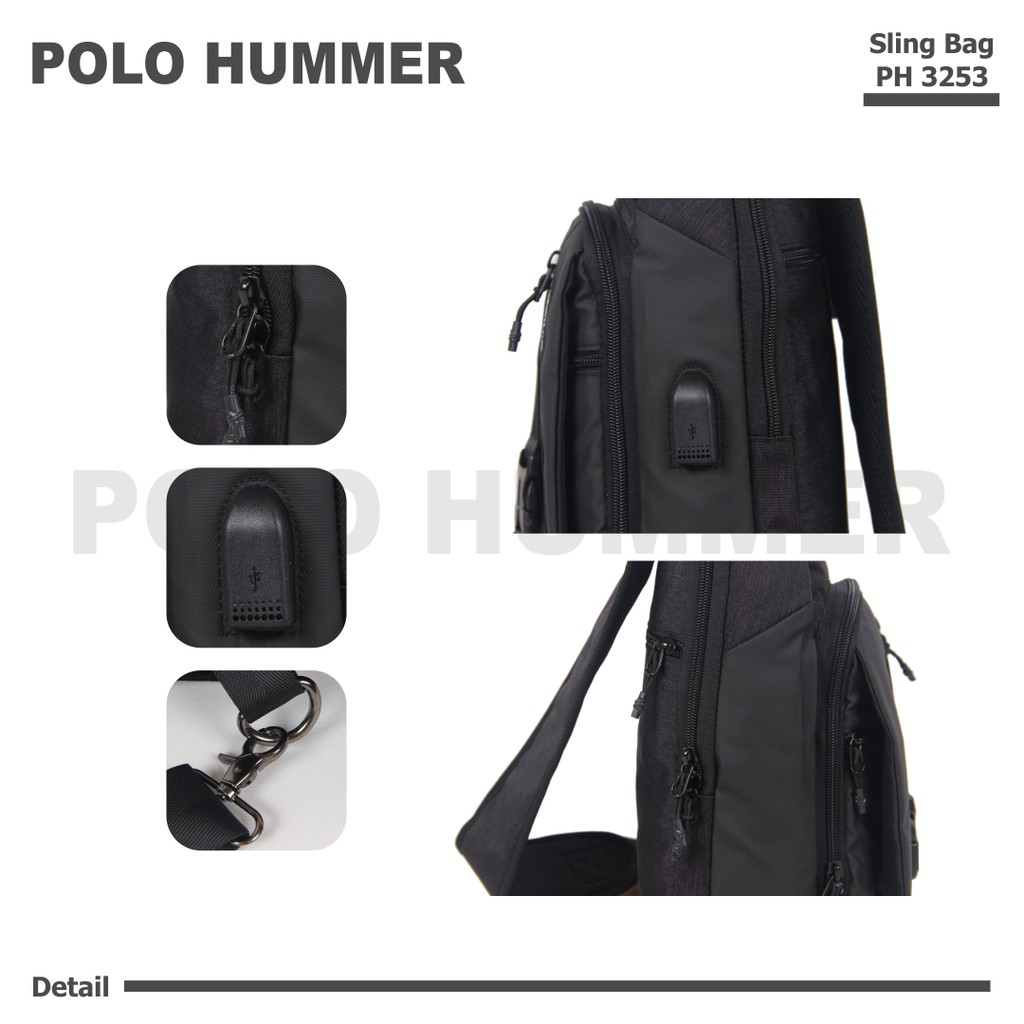 Tas Premium Slingbag POLO HUMMER - Tas Selempang Pria Import