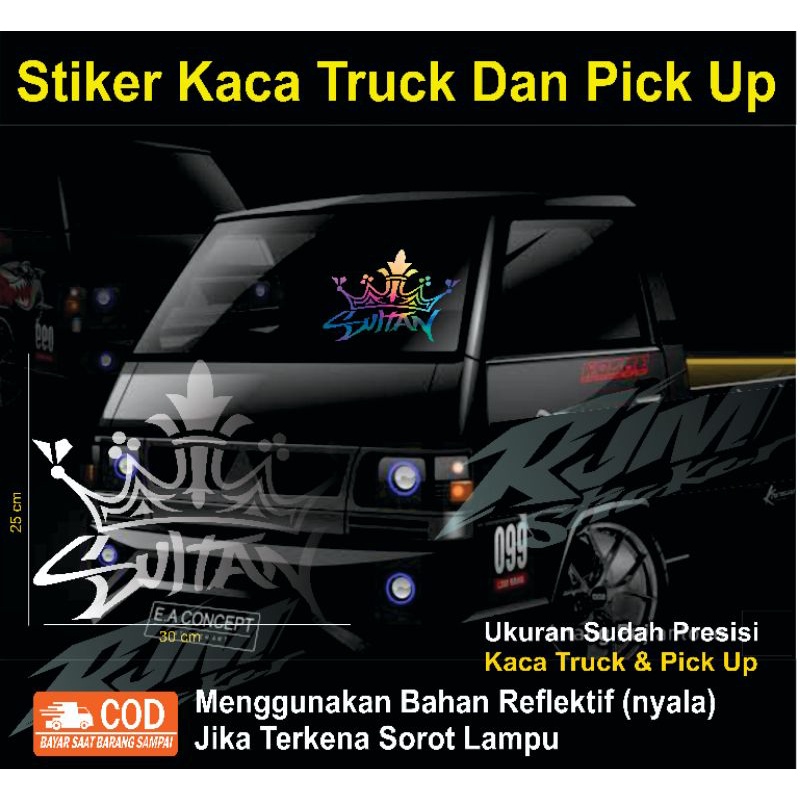 stiker kaca depan l300 sultan stiker kaca truck dan pick up stiker kaca pick up l300