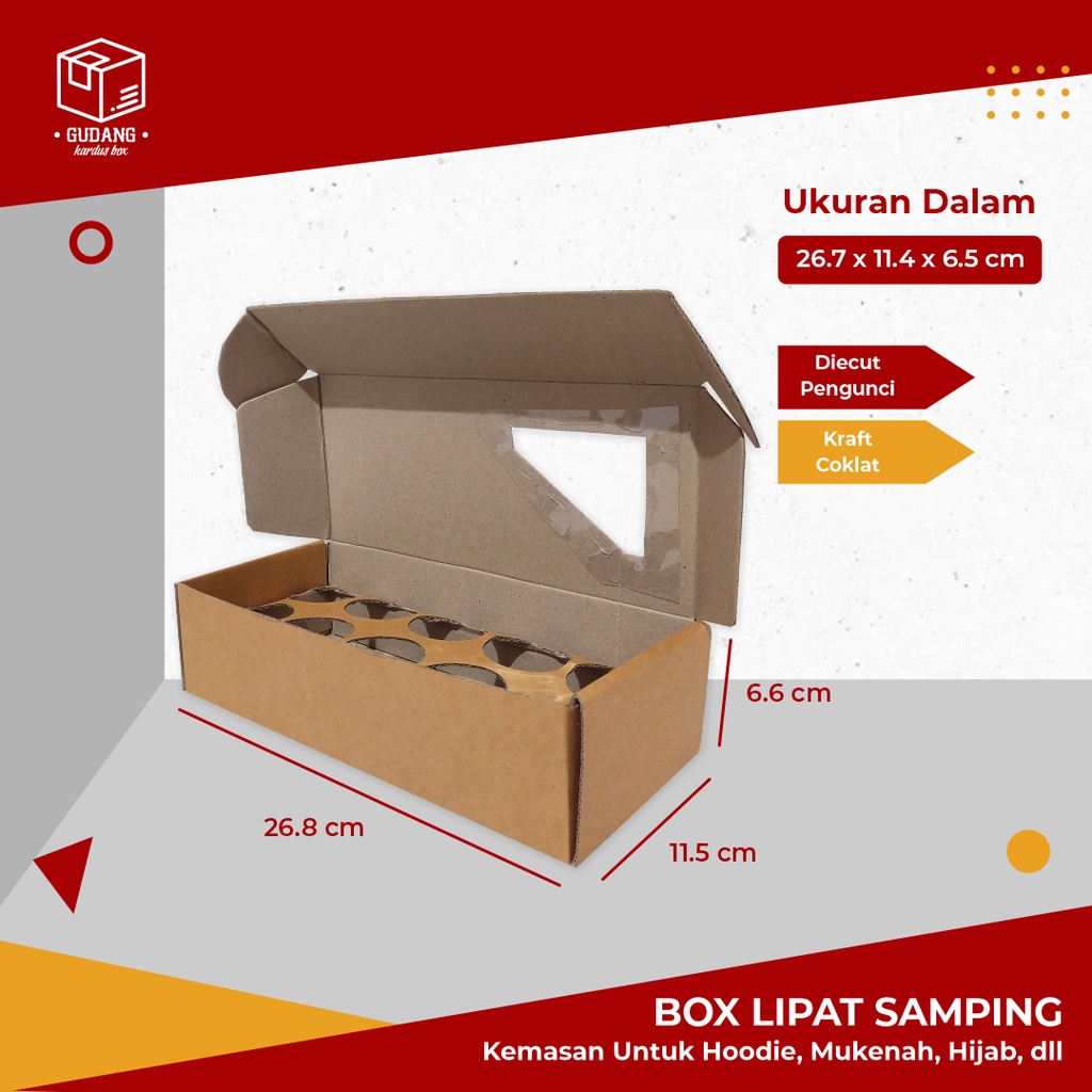 

Box ( 25 x 11 x 8 cm) (Box Telur) Karton/Polos/Kardus/Hampers/BoxTelur