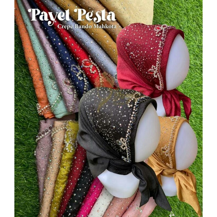 HIJAB SEGI 4 SWAROSKY / HIJAB MEWAH TERJANGKAU / HIJAB PESTA / HIJAB PAYET by BUGIS HIJAB ORIGINAL