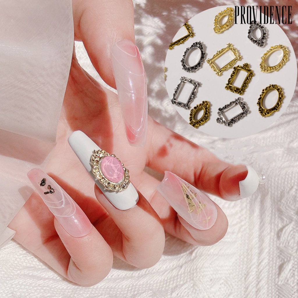Providence 5pcs / Set Frame Lukisan Kuku Diy Bahan Metal Untuk Wanita