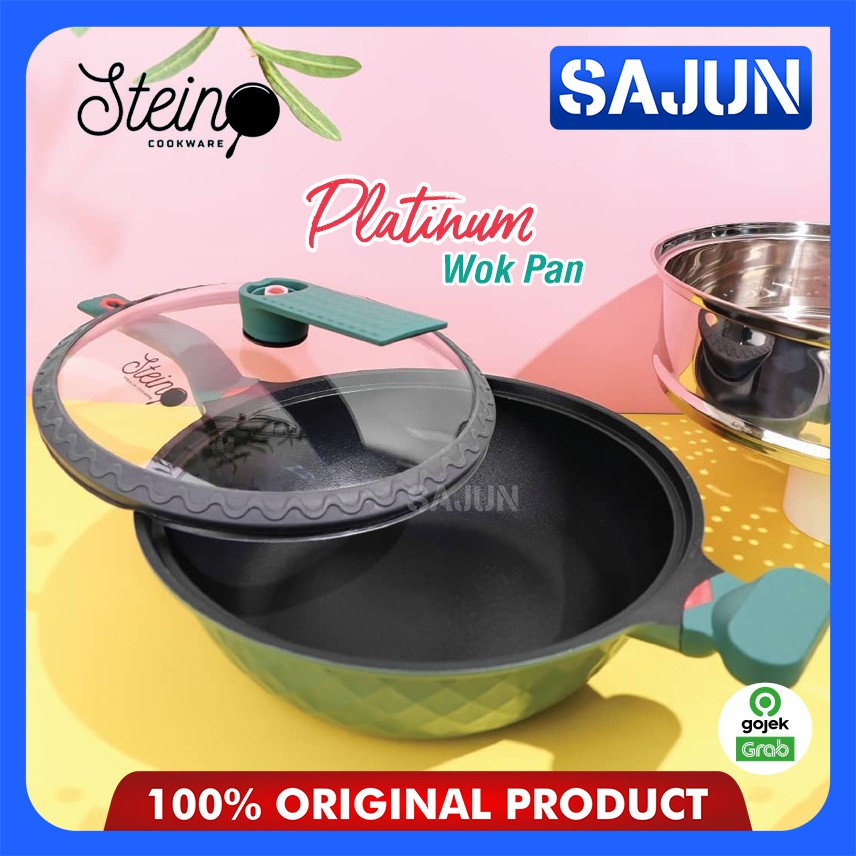 STEIN Cookware PLATINUM Wok 32 cm Pressure Cooker Anti Baret