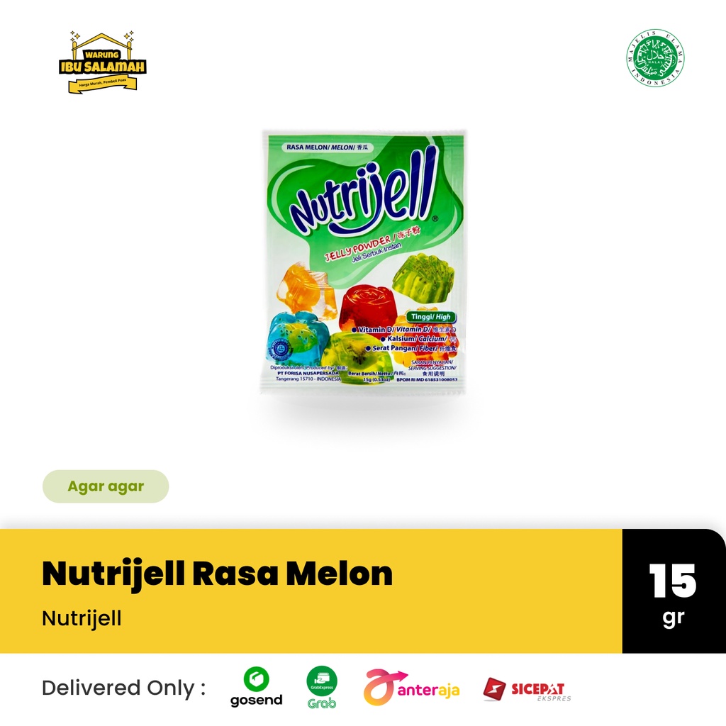 

Agar Agar Jelly Nutrijell Rasa Melon 15 Gram - [1 pcs/pack]