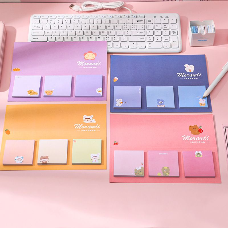 sticky note / memo pad morandi 3in1 cute design-1