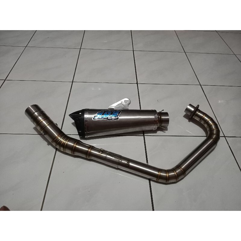 KENALPOT DOS STANLIS MODEL LEHER CACING PNP CB GL MEGAPRO TIGER