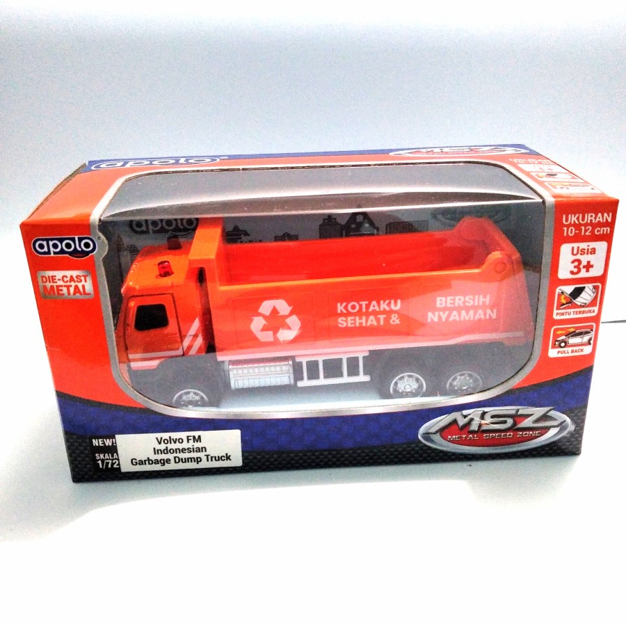 Miniatur Mobil Diecast Apolo MSZ Volvo FM Indonesia Dump Truck KP