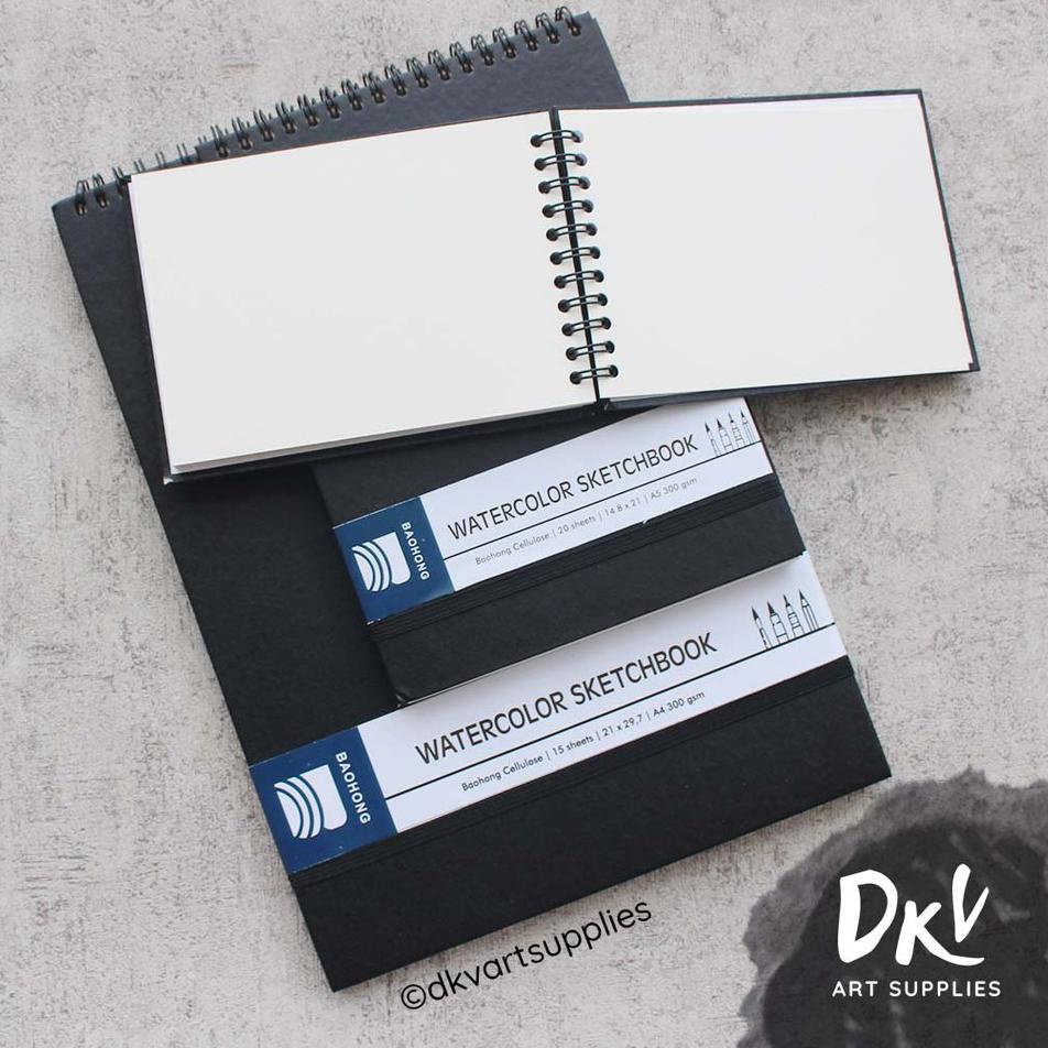 

Fa,Watercolor Sketchbook Baohong Cellulose 300gsm A6 / A5 / A4,, Cepat sampai