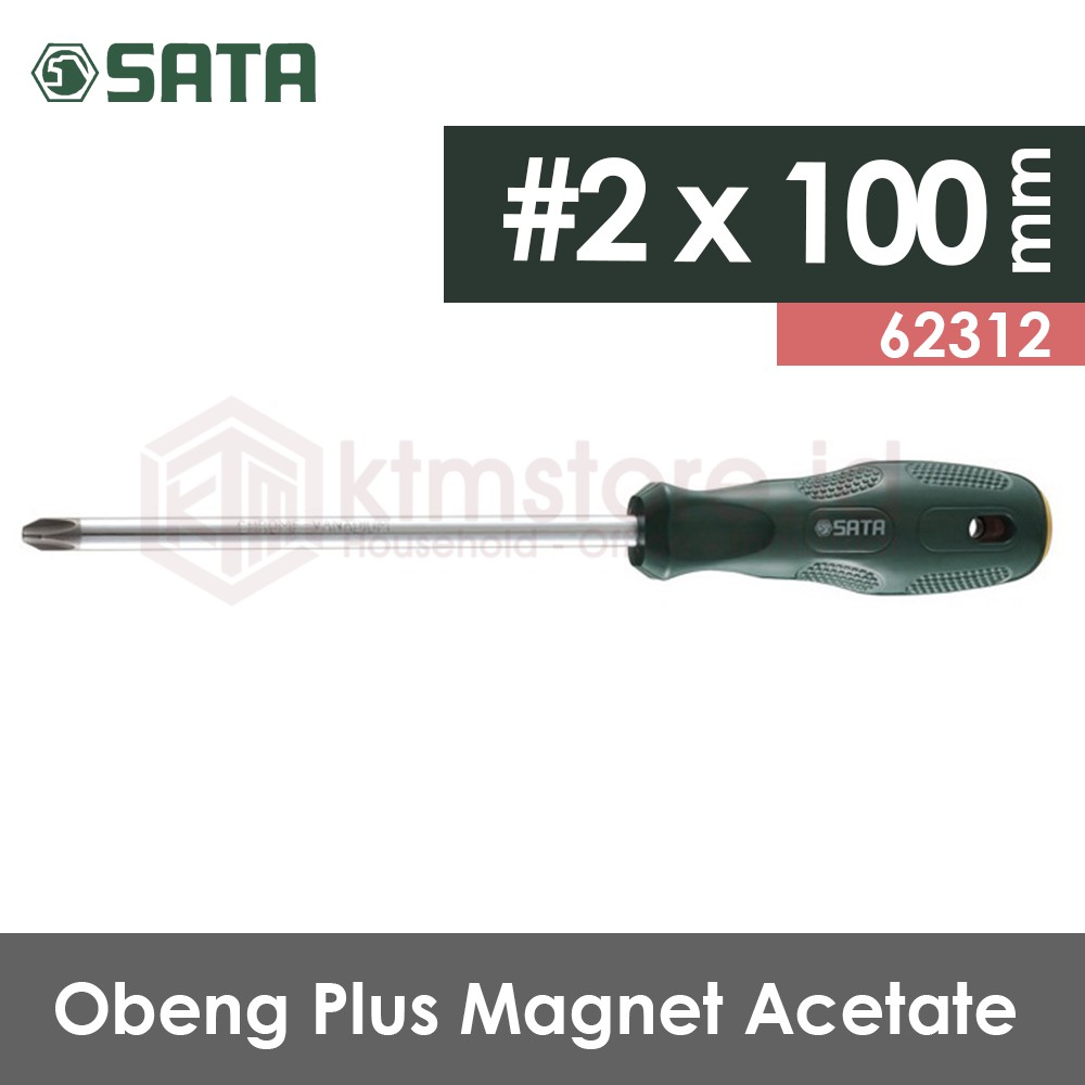 SATA TOOLS Obeng Plus #2 x 100 mm Acetate 62312