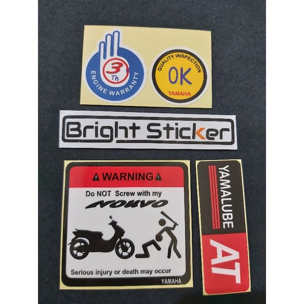 STICKER PERINGATAN WARNING YAMAHA NOUVO