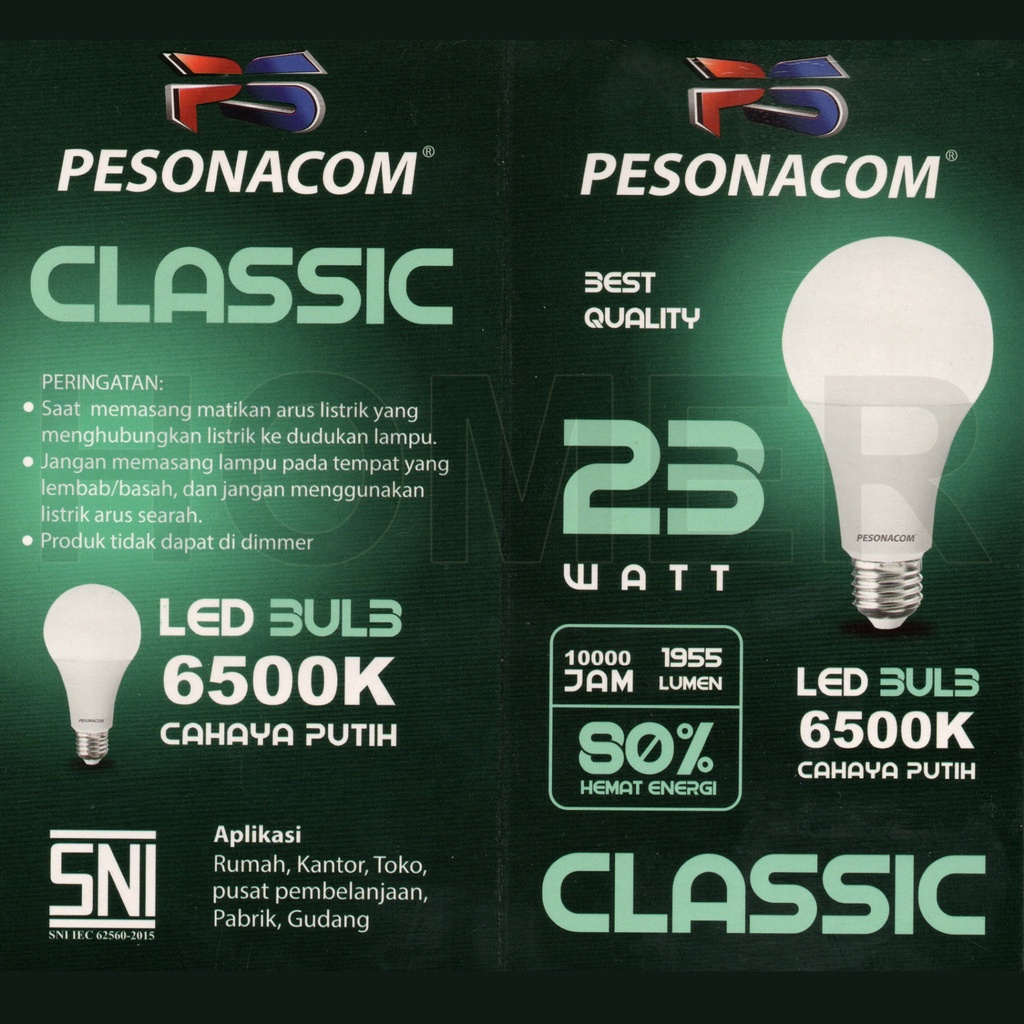 Pesonacom Lampu LED Bohlam Bulb Led Rumah kantor paling murah termurah SNI 18w 18watt 18 w 18 watt 23w 23watt 23 w 23 watt putih