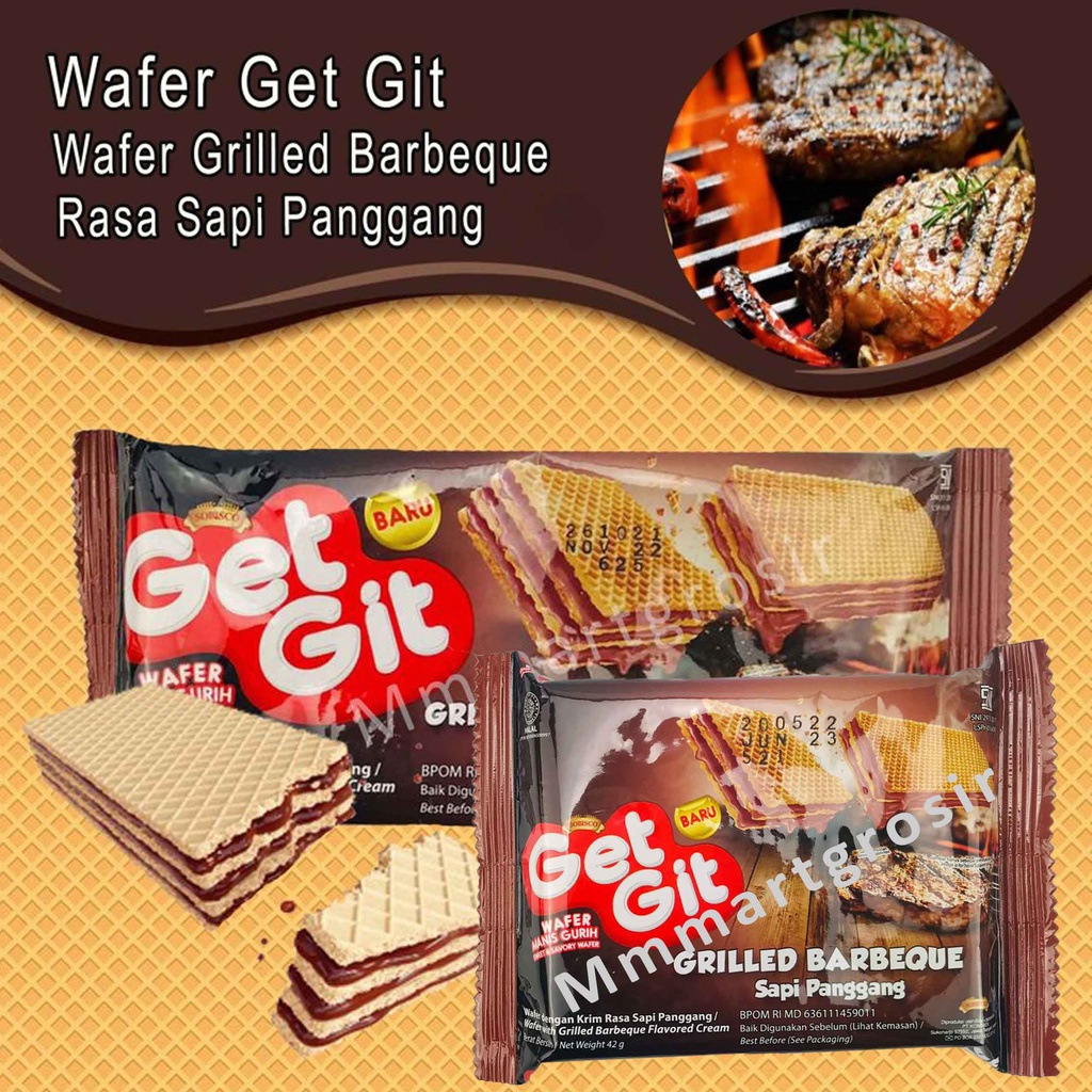 Wafer Get Git / Wafer Grilled Barbeque / Rasa Sapi Panggang