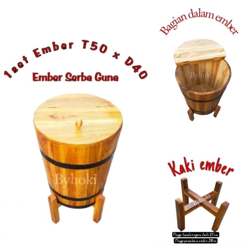 ember serbaguna T50x40/ember beras/tempat penyimpanan beras/wadah serbaguna