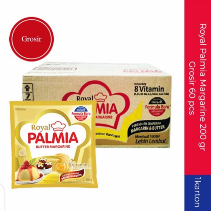 

Royal Palmia Butter Margarine 1 dus ( 60 x 200 gr) khusus ojek/grab