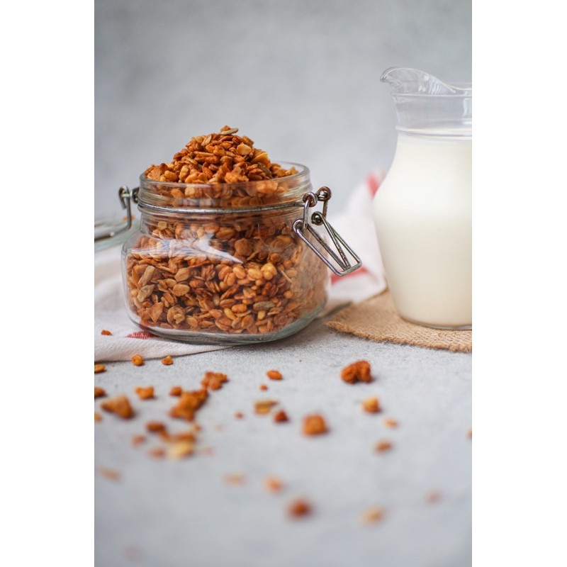 Peanut Butter Granola 100gr / 500gr - PB, Walnut, Almond, Sunflower Seeds - NO SUGAR - LUCKYBITE