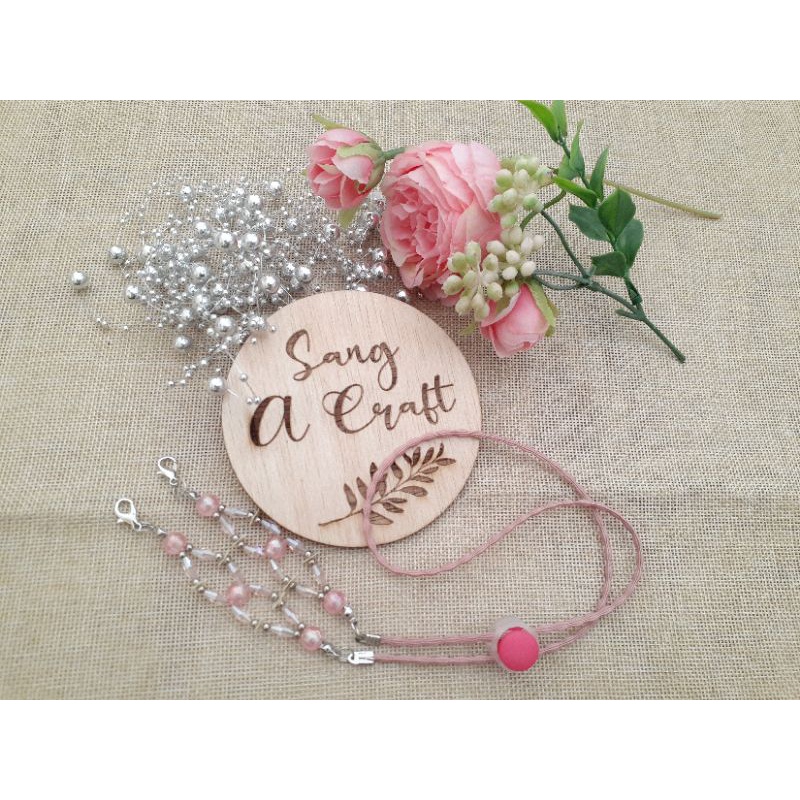 strap mask 2in1 piramid pink