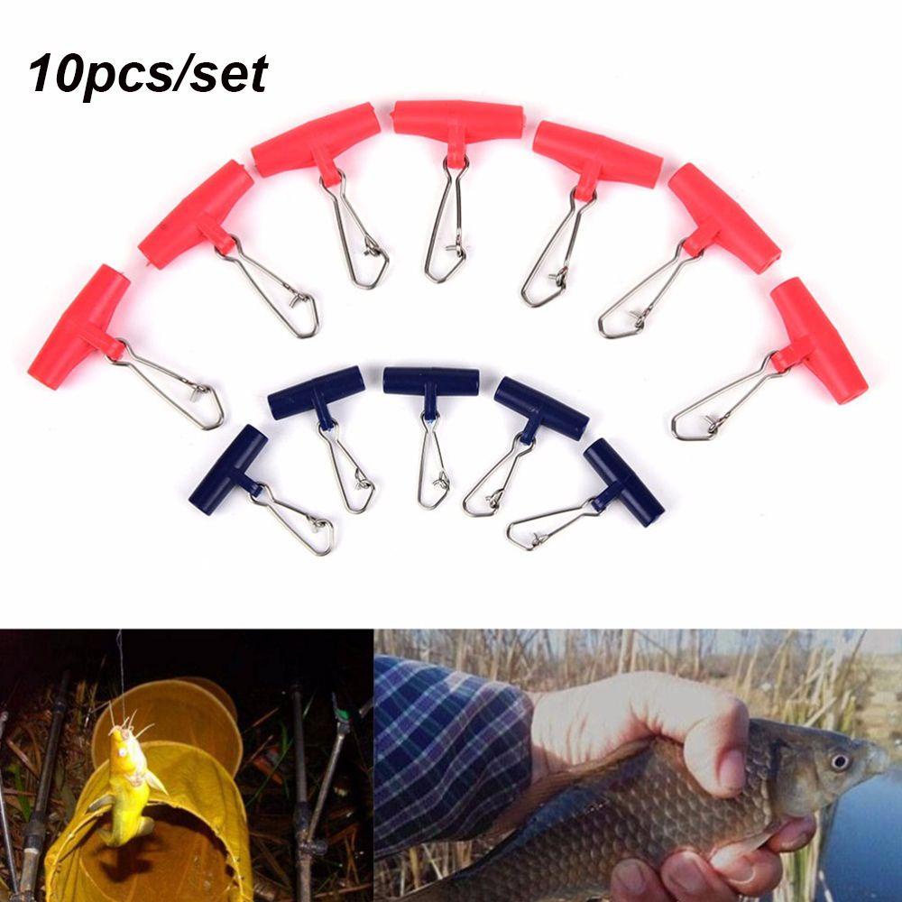 TOP 10 Pcs Memancing Sinker Slip Klip Kait Baru S/L Stabil Snap Bening