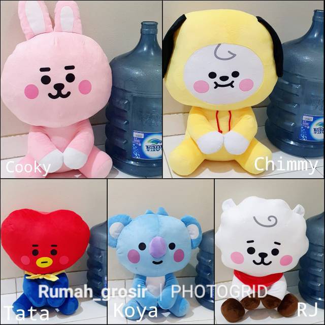 Boneka Cute Baby Sitting BT21 BTS Unofficial Ukuran Jumbo