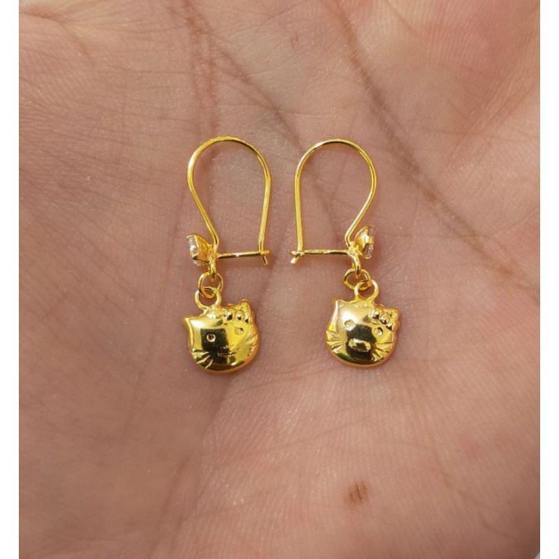 Anting Gantung variasi, Perak 925, Sepuh Emas Kuning