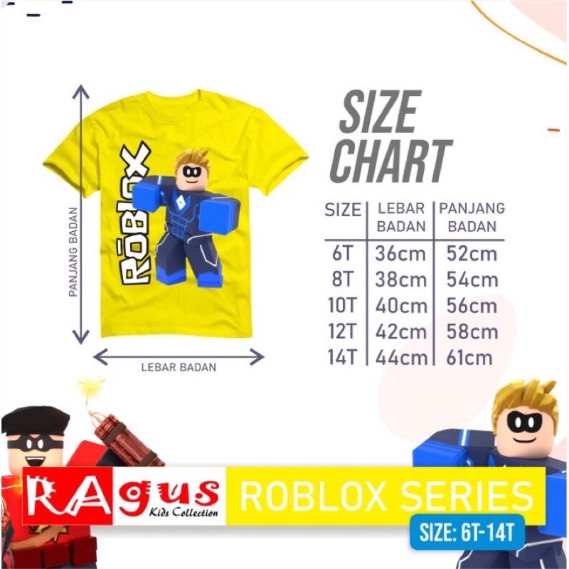 RAgus BOY TEE ROBLOX SERIES Size 68101214T