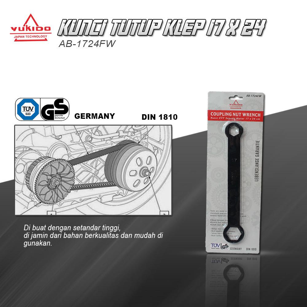 ORI !! KUNCI TUTUP KLEP MOTOR 17-24 MM - VALVE COVER WRENCH YUKIDO