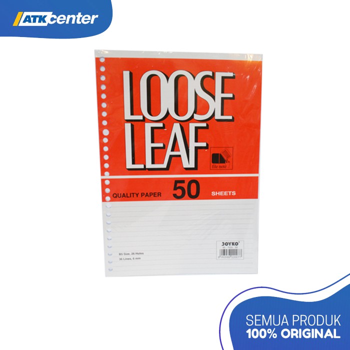 

Loose Leaf / Kertas File / Kertas Binder Joyko B5-50 Bergaris