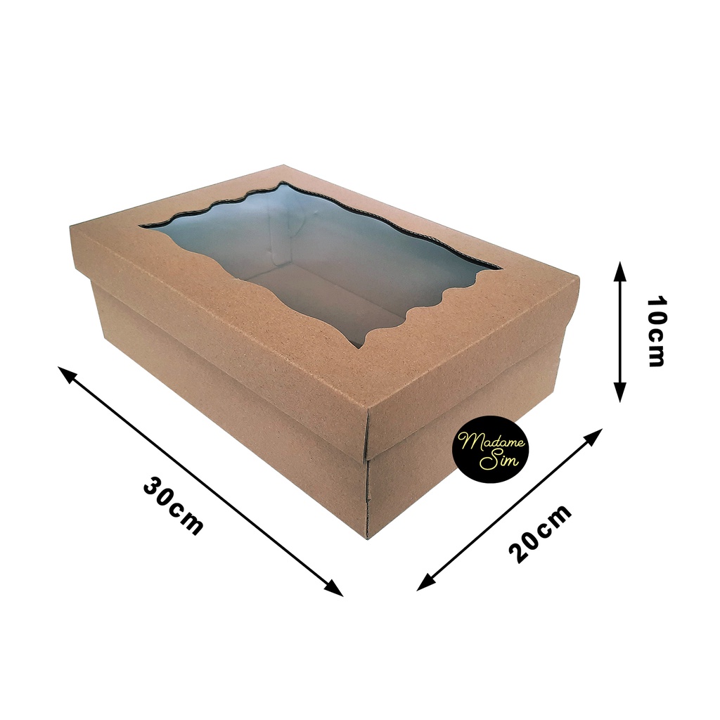 

KOTAK KUE - CAKE BOX - DUS BOLU 30x20x10 - MS-02 (ISI : 10 PCS)